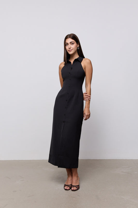 Collar Maxi Dress