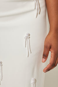 The Ultimate Muse Embellished Midi Dress | White