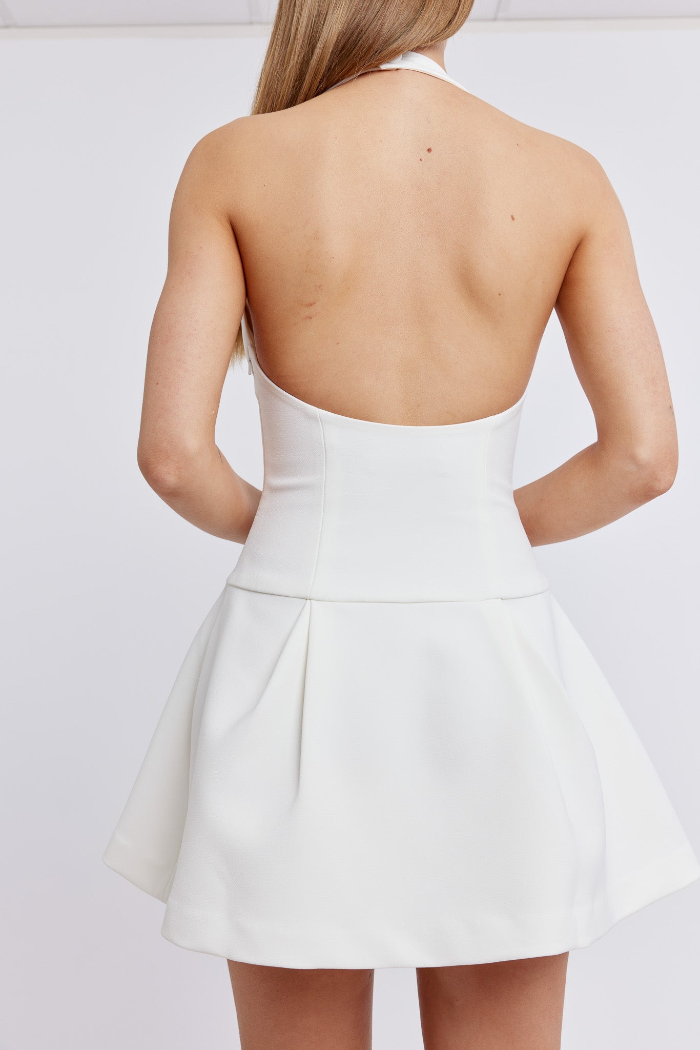 The Ultimate Muse Dropped Hem Mini Dress | White