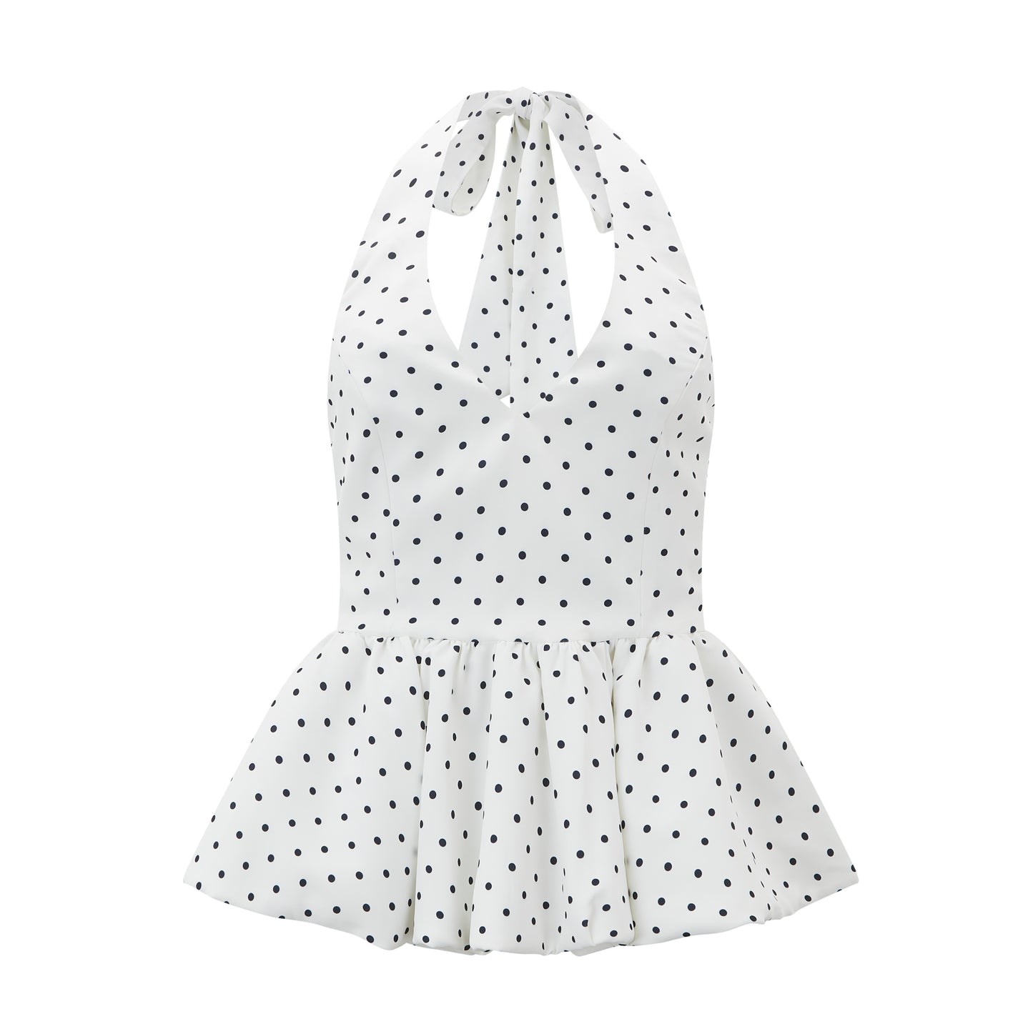 Polka Dot Peplum Top