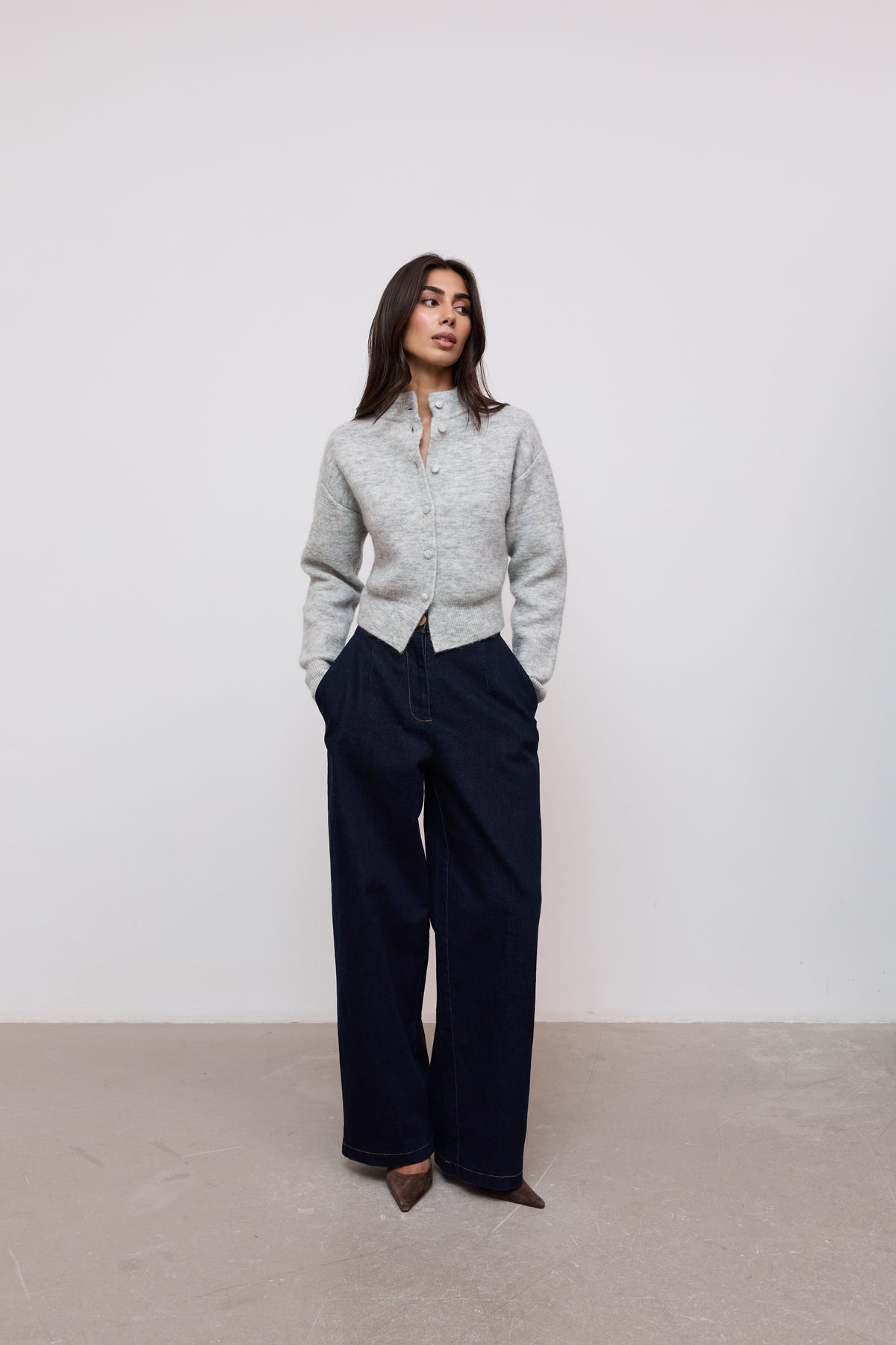 Mohair Button Cardigan