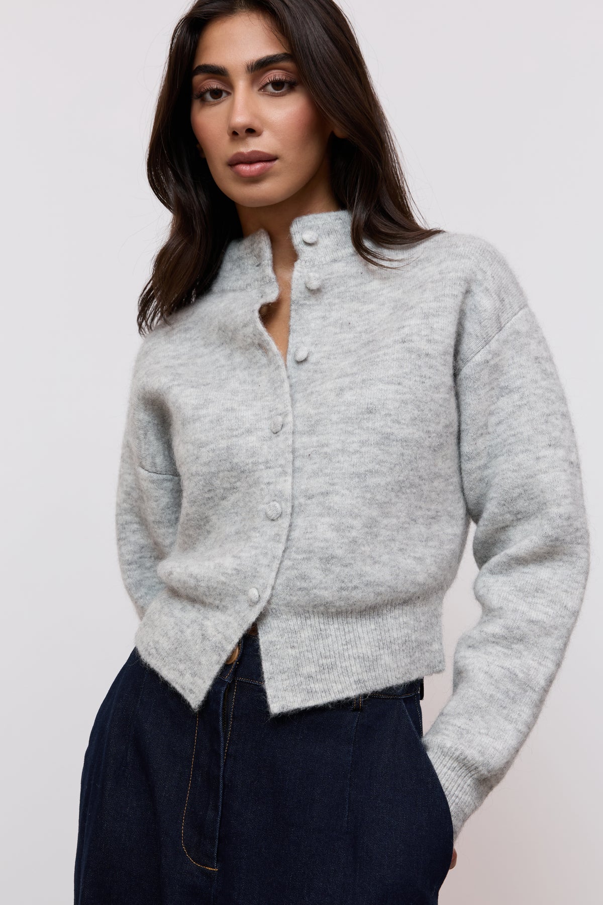 Mohair Button Cardigan