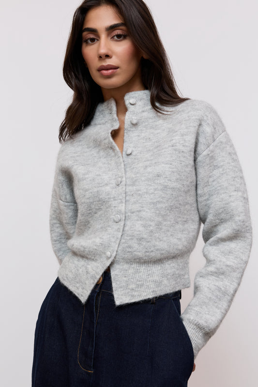 Mohair Button Cardigan