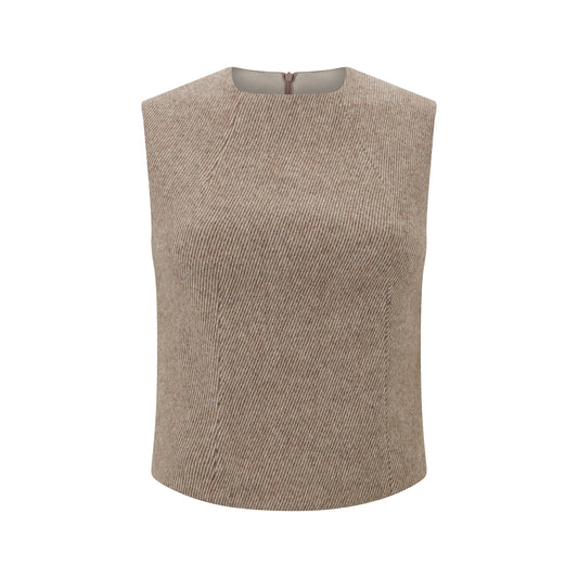 Tweed Sleeveless Top
