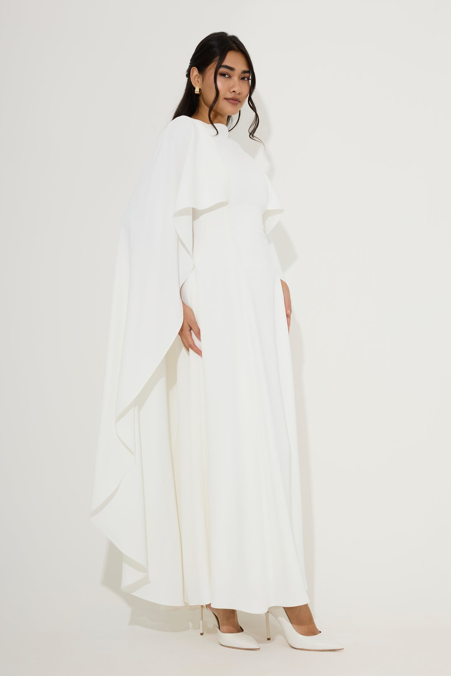 Cape Midi Dress