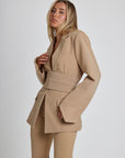 The Ultimate Muse Blazer With Additional Belts | Camel
