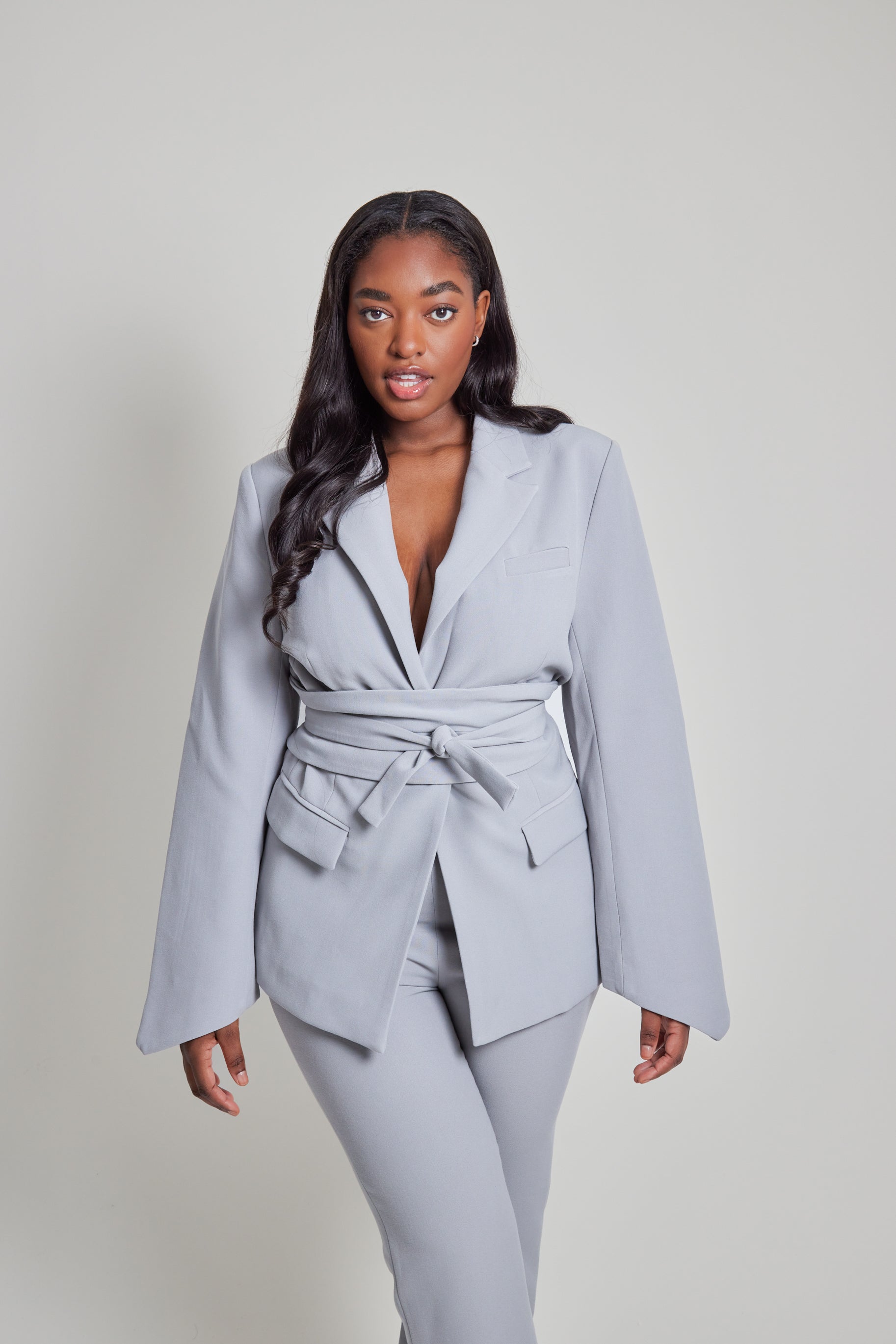 Ultimate Muse Blazer with Additional Belts | Grey