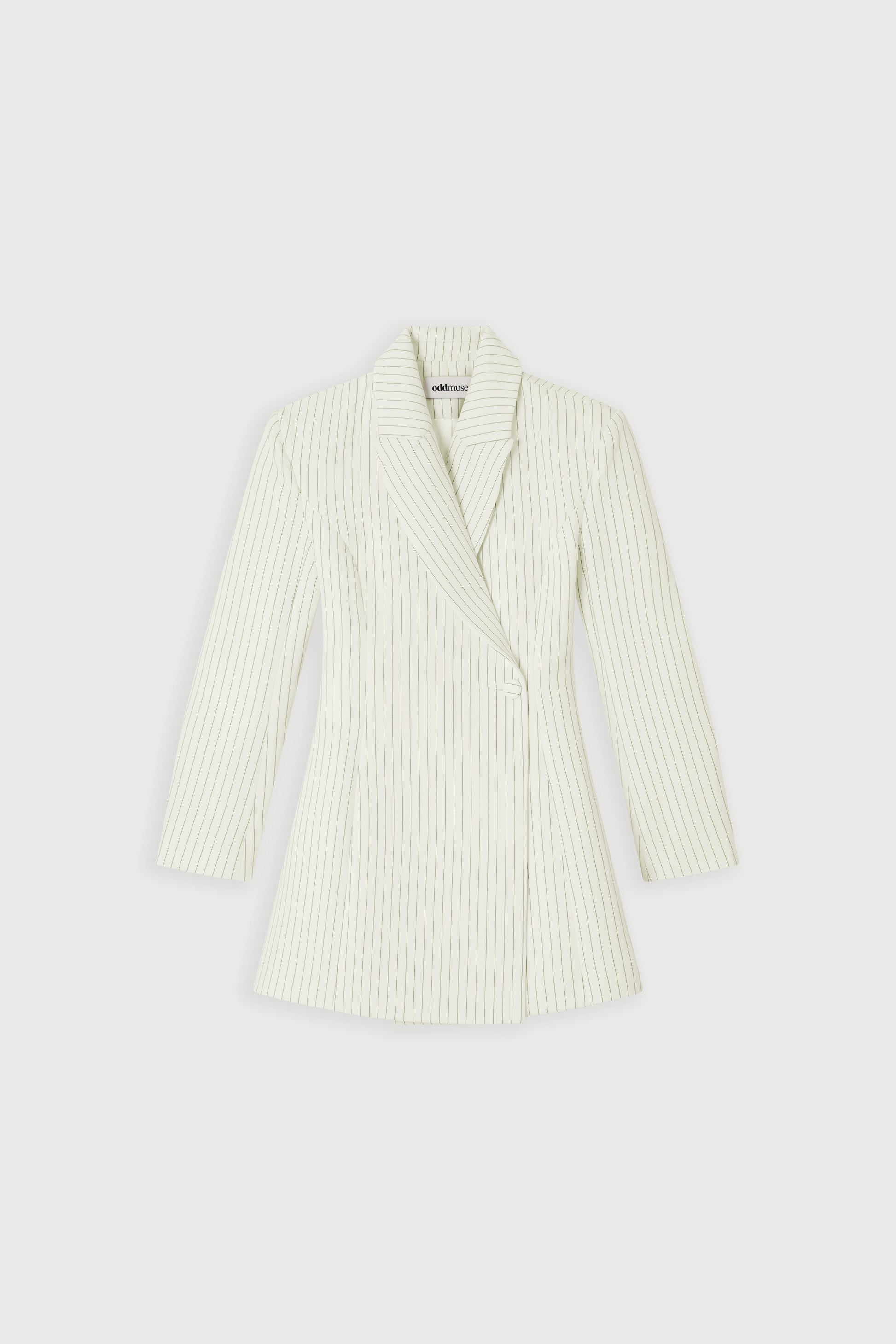 Pinstripe Tailored Blazer Dress