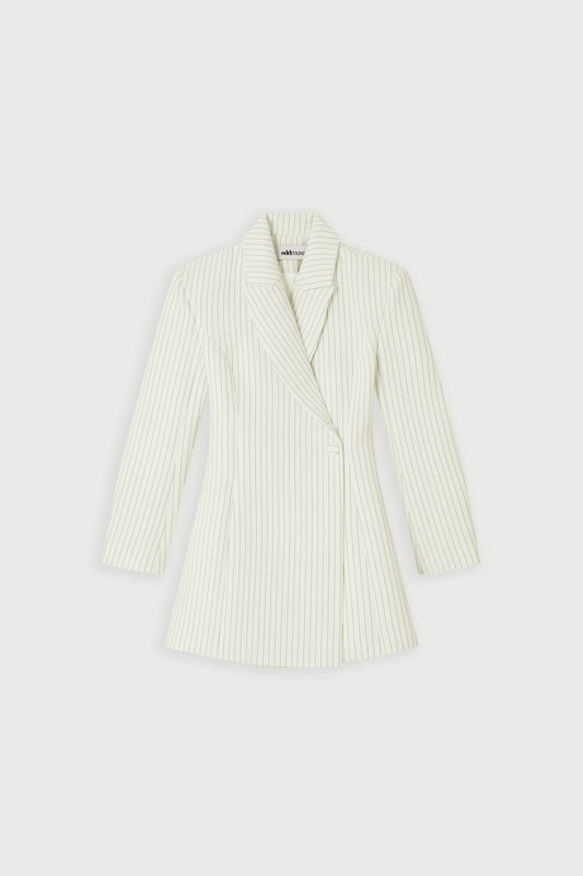 Pinstripe Tailored Blazer Dress
