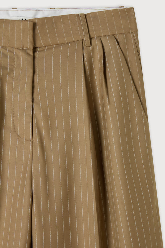 Relaxed Fit Pinstripe Trousers