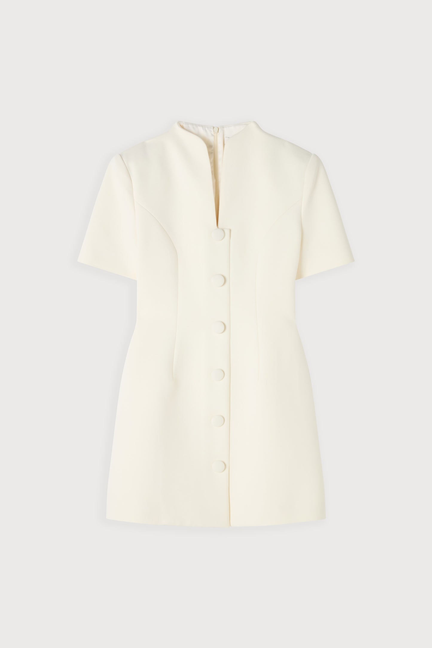 Cotton Mix Button Mini Dress