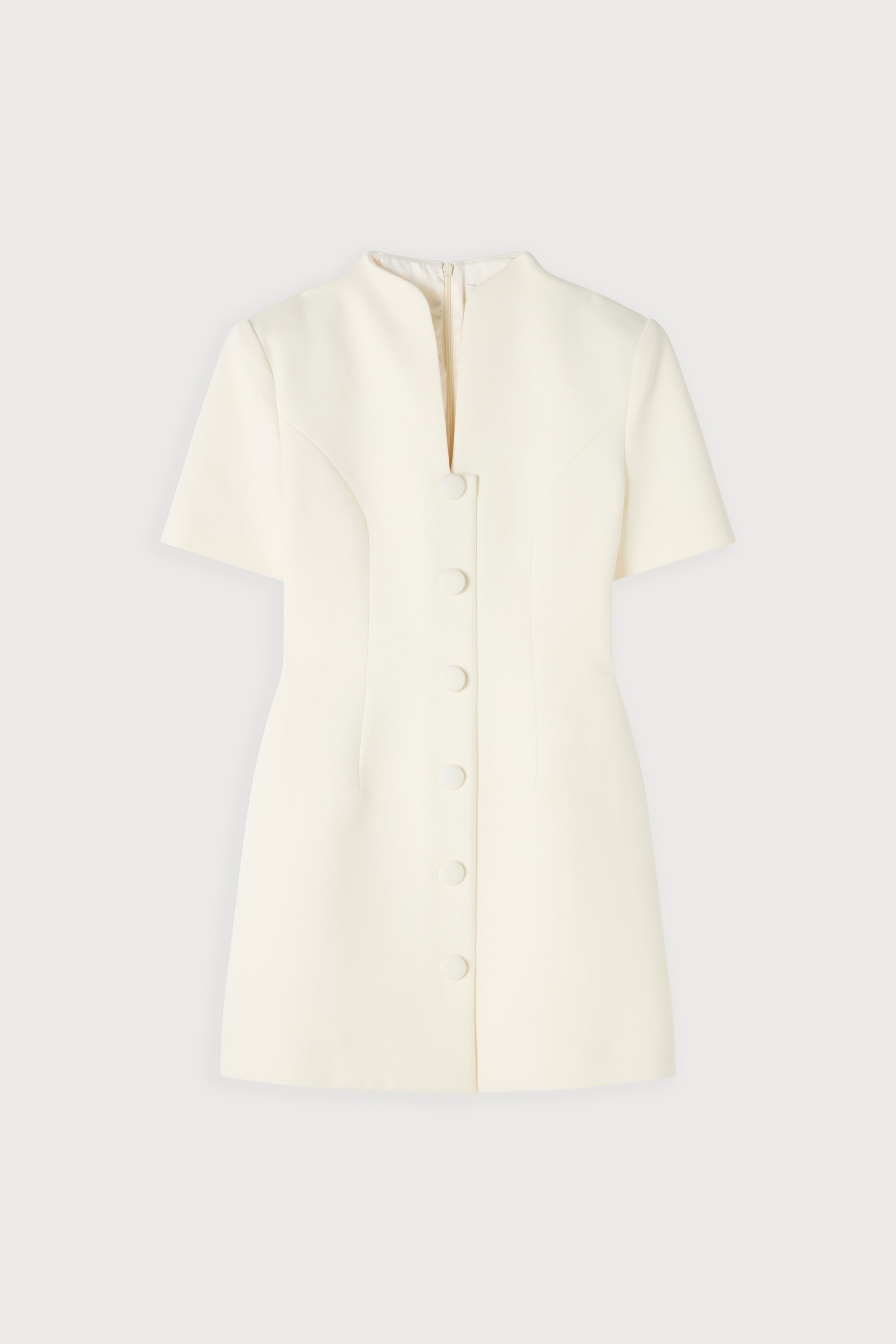 Cotton Mix Button Mini Dress