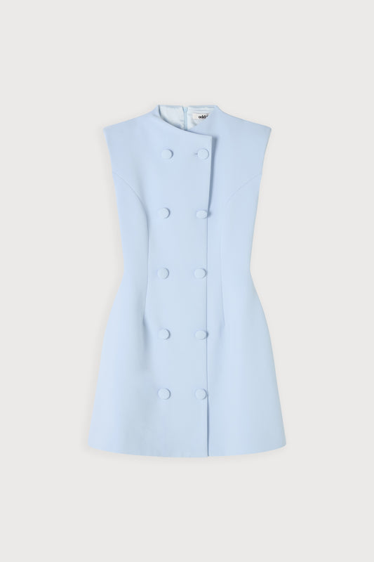 Sleeveless Button Mini Dress