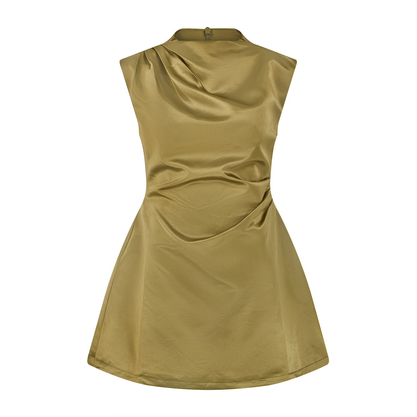 The Ultimate Muse Satin Straight Neck Mini Dress