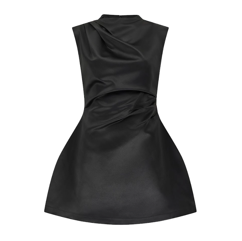 The Ultimate Muse Satin Straight Neck Mini Dress