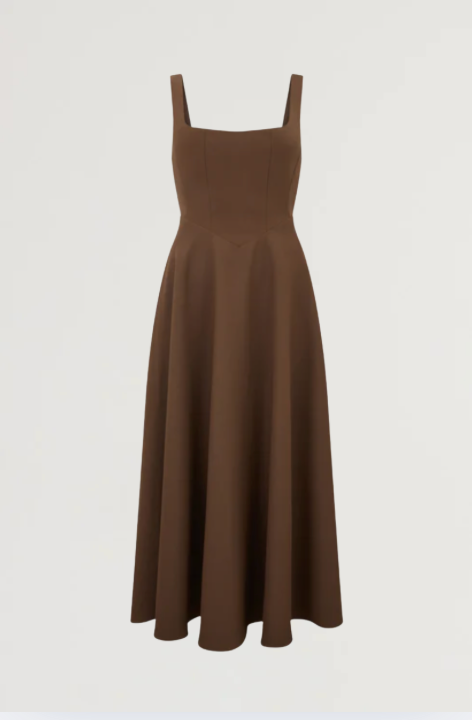 Square Neck Midi Dress