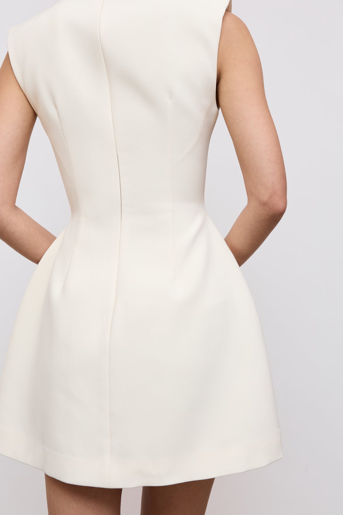 Sleeveless Button Mini Dress