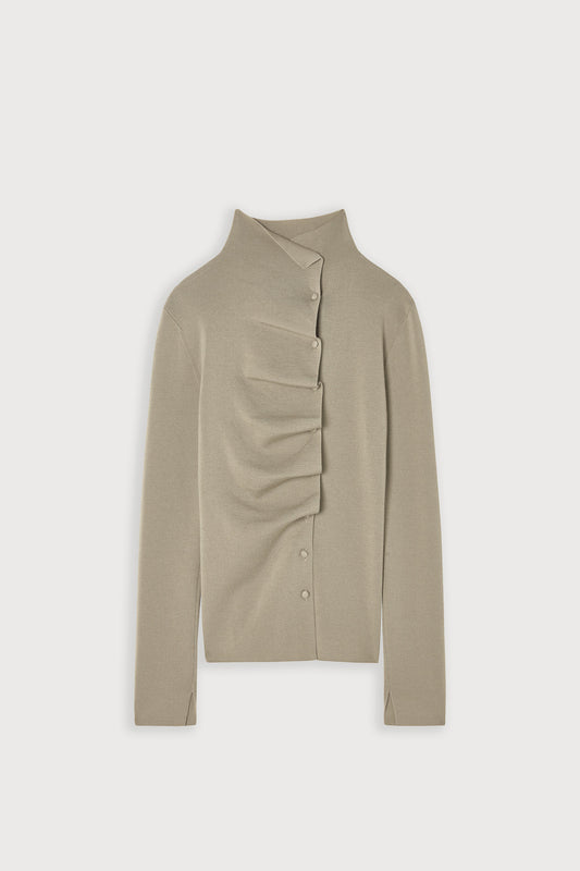 Wool Pleated Top