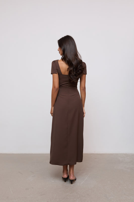 Square Neck Slip Midi Dress