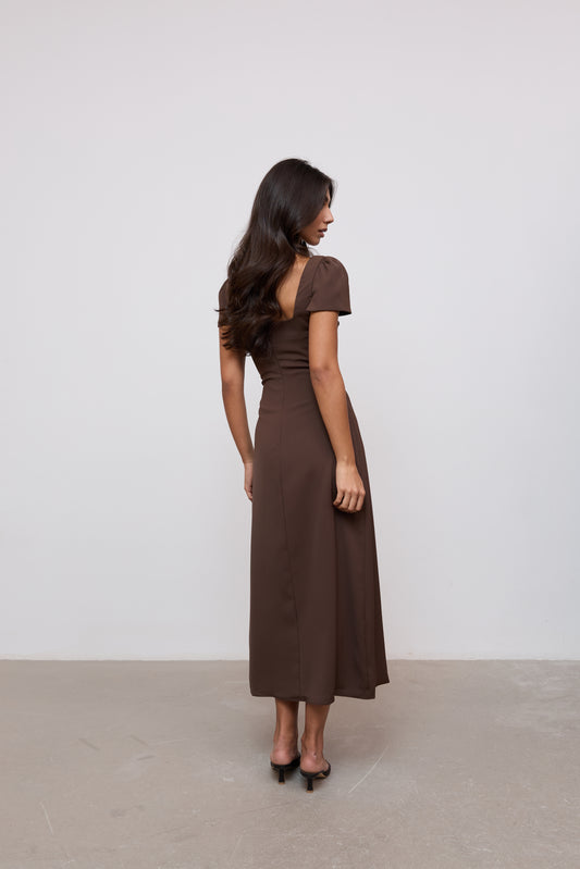 Square Neck Slip Midi Dress