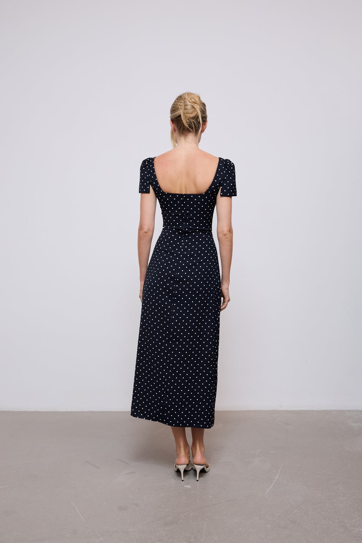 Square Neck Slip Midi Dress