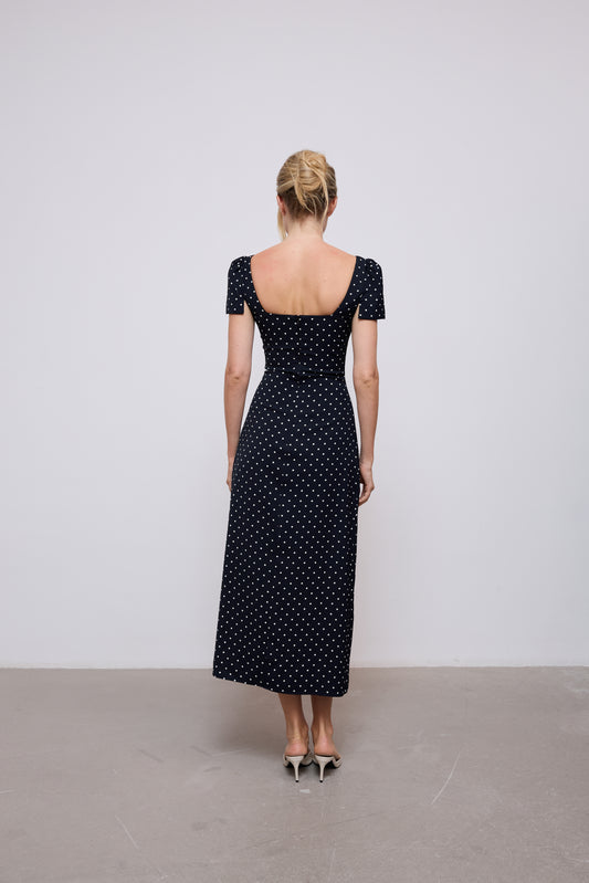 Square Neck Slip Midi Dress
