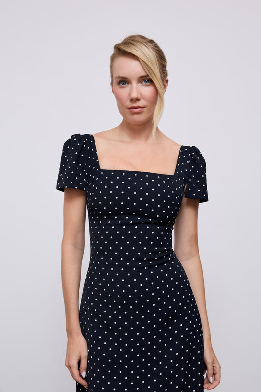 Square Neck Slip Midi Dress