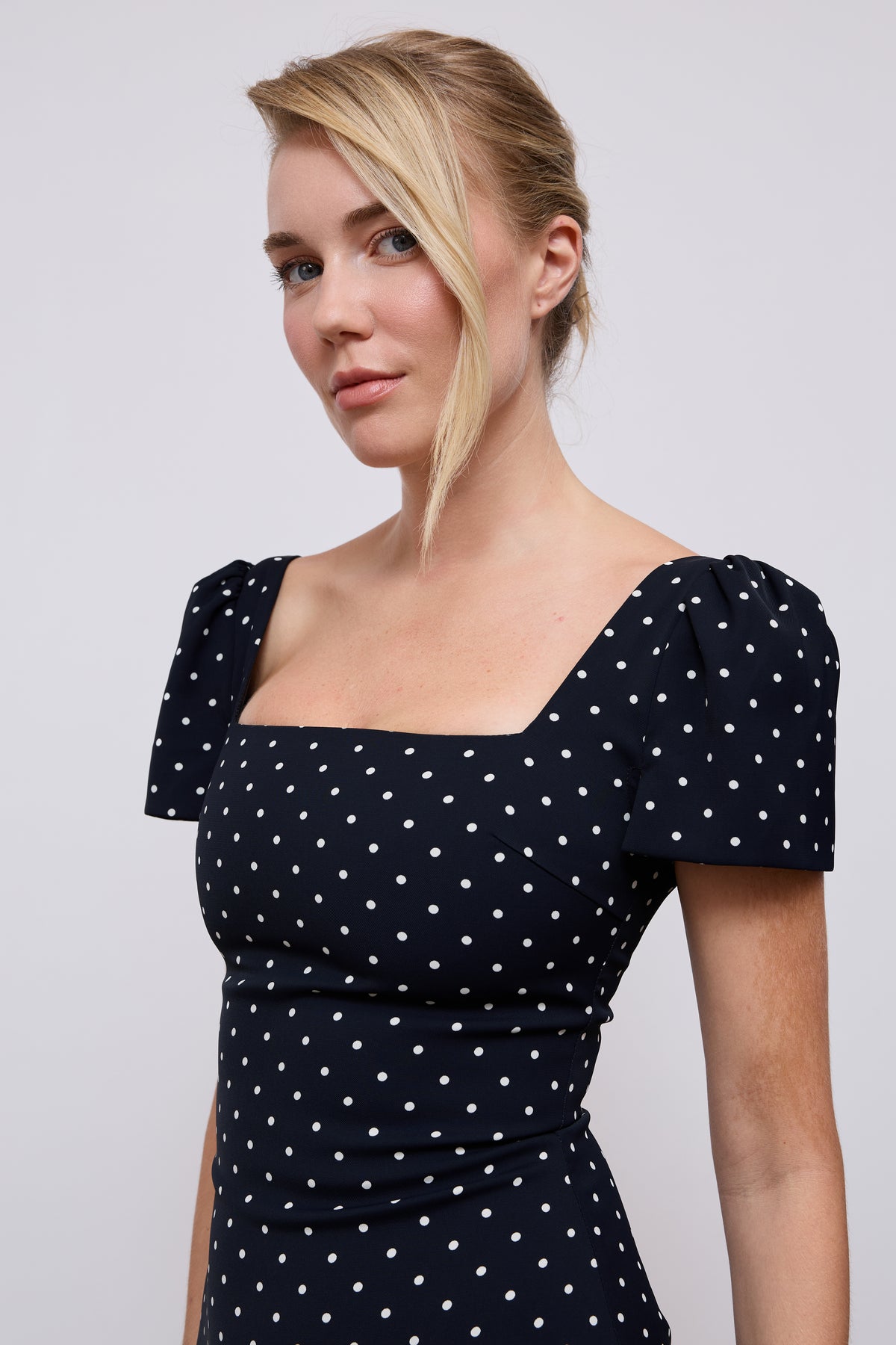 Square Neck Slip Midi Dress