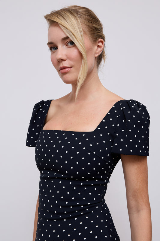 Square Neck Slip Midi Dress
