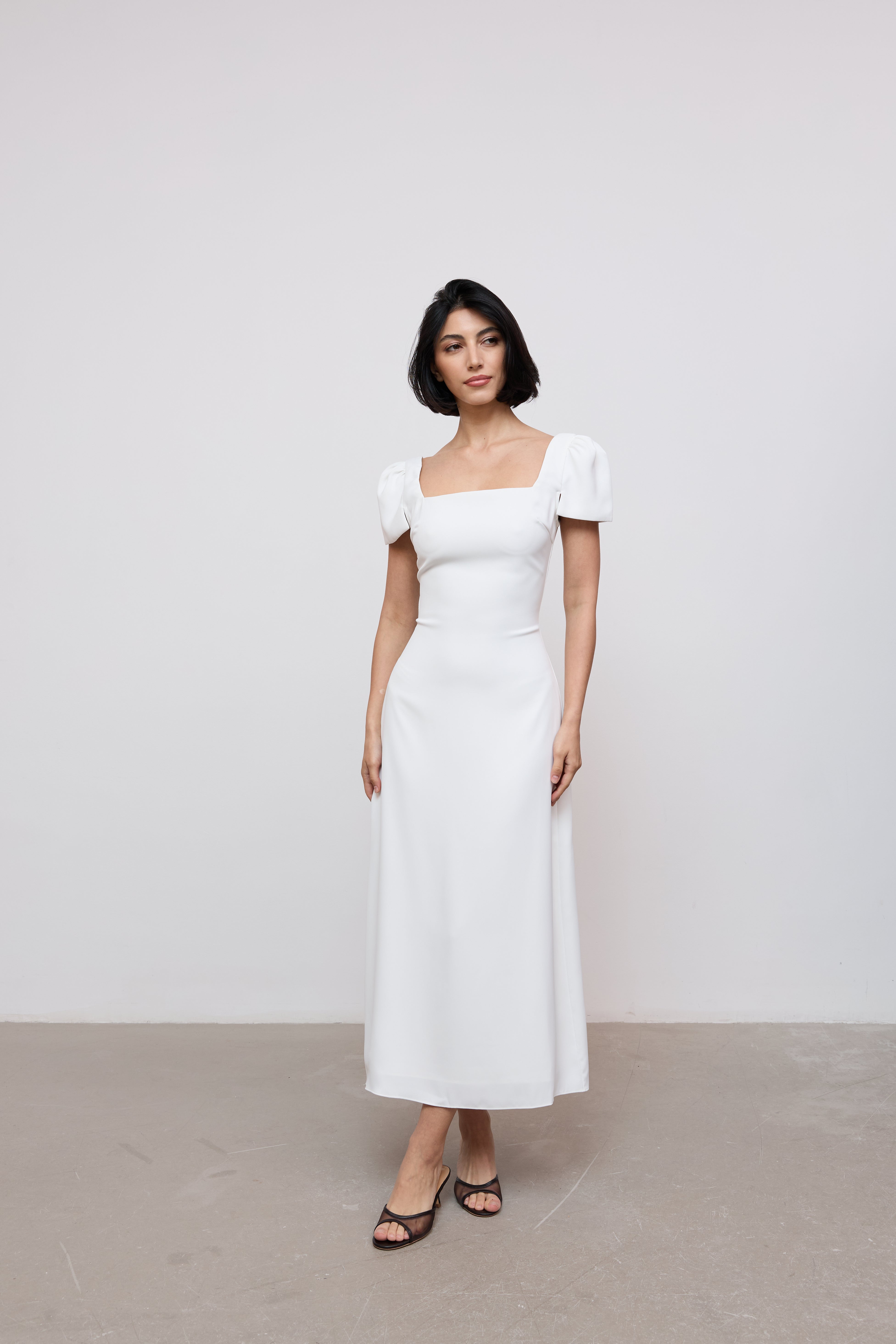 Square Neck Slip Midi Dress – Odd Muse