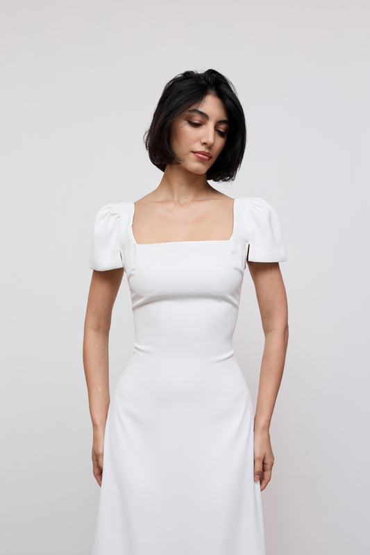 Square Neck Slip Midi Dress