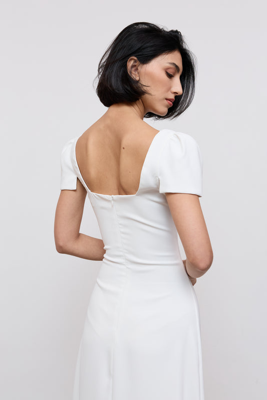 Square Neck Slip Midi Dress