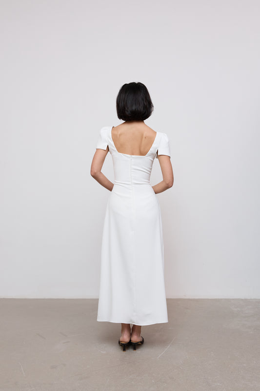 Square Neck Slip Midi Dress