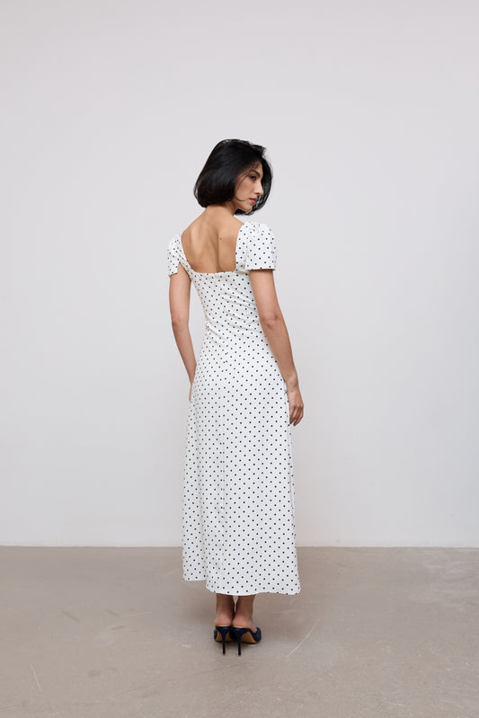 Square Neck Slip Midi Dress