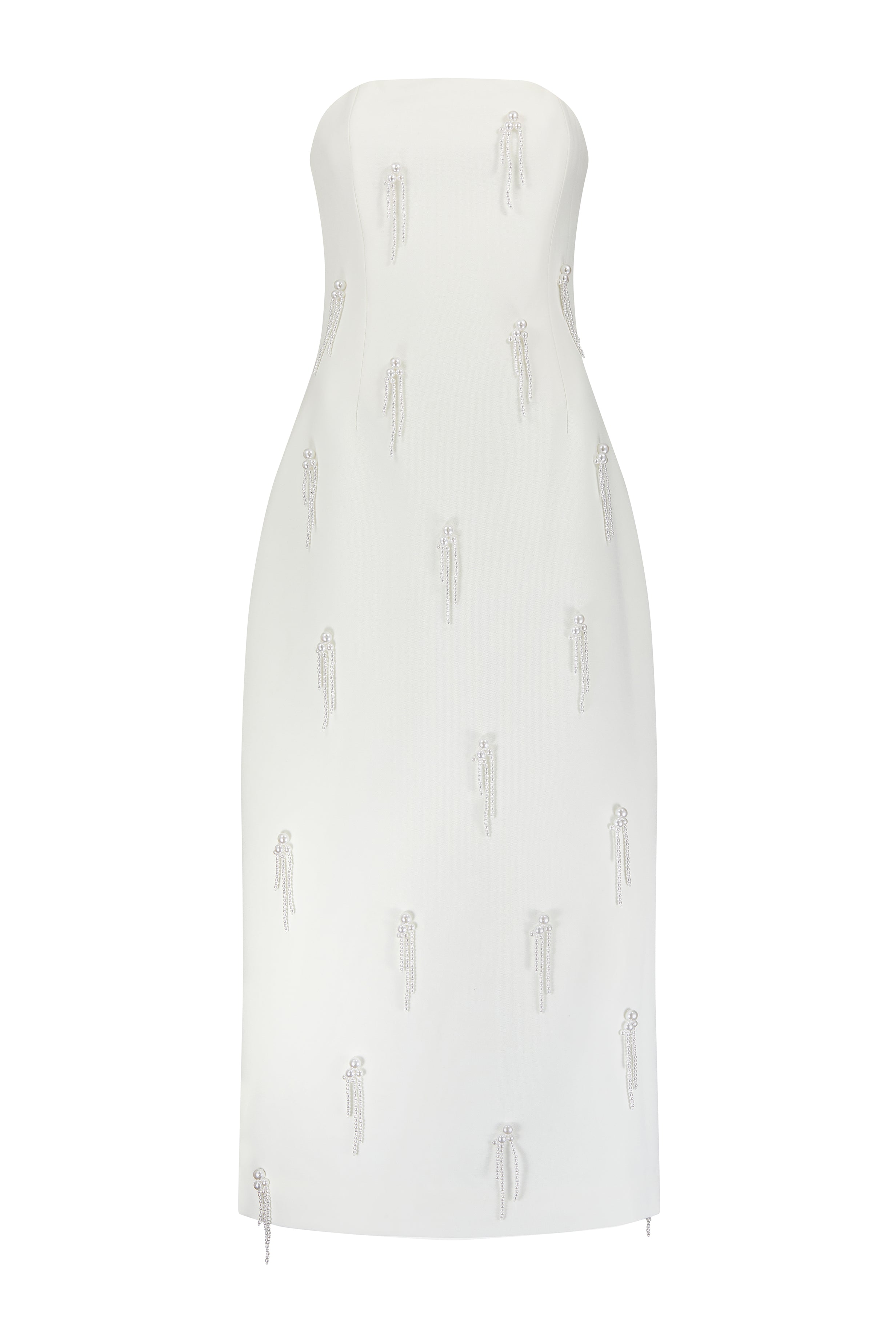 The Ultimate Muse Embellished Midi Dress | White