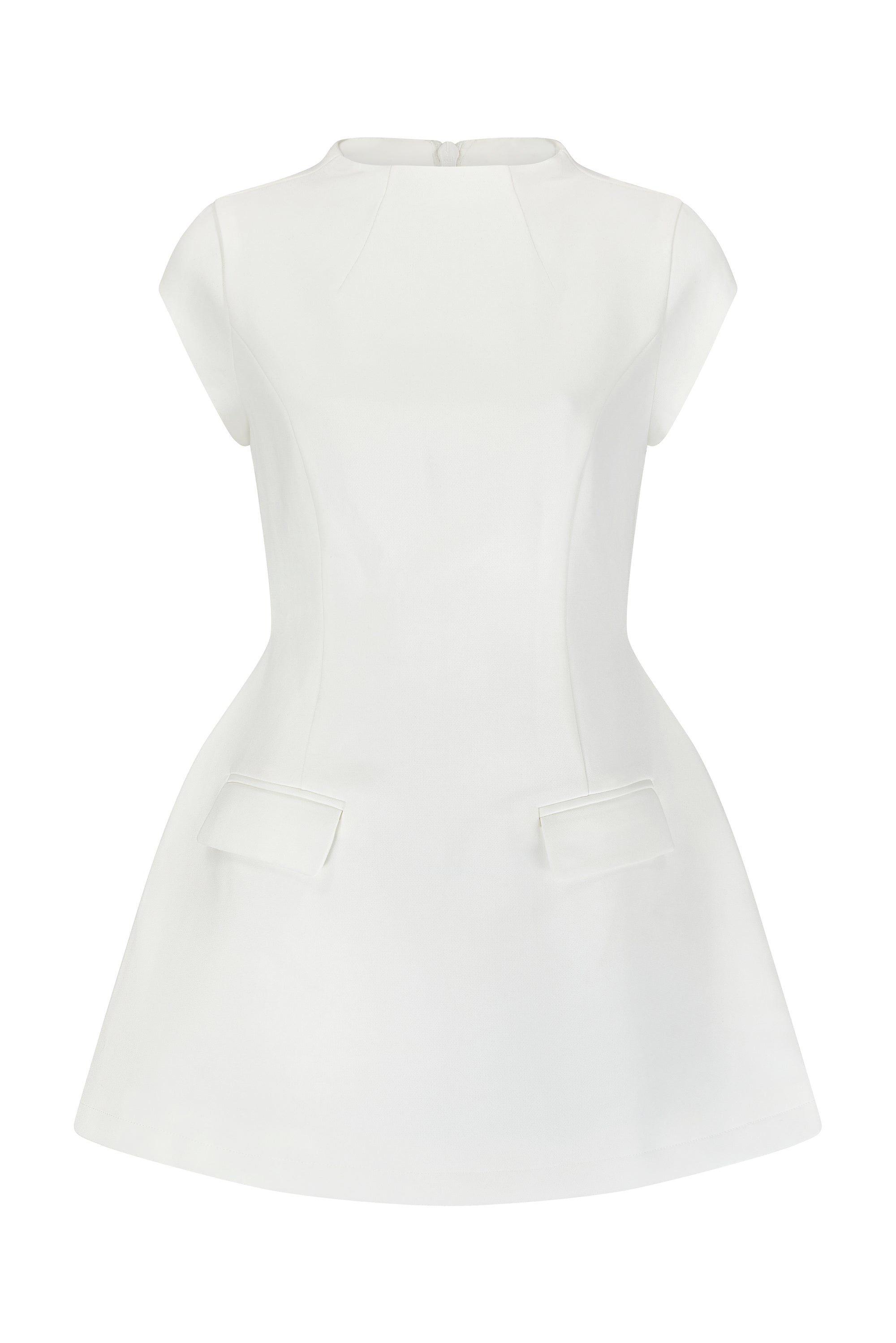 The Ultimate Muse Cap Sleeve Mini Dress | White