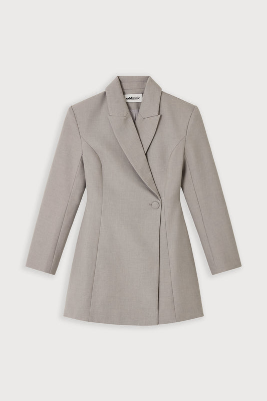 Wool Mix Tailored Blazer Dress