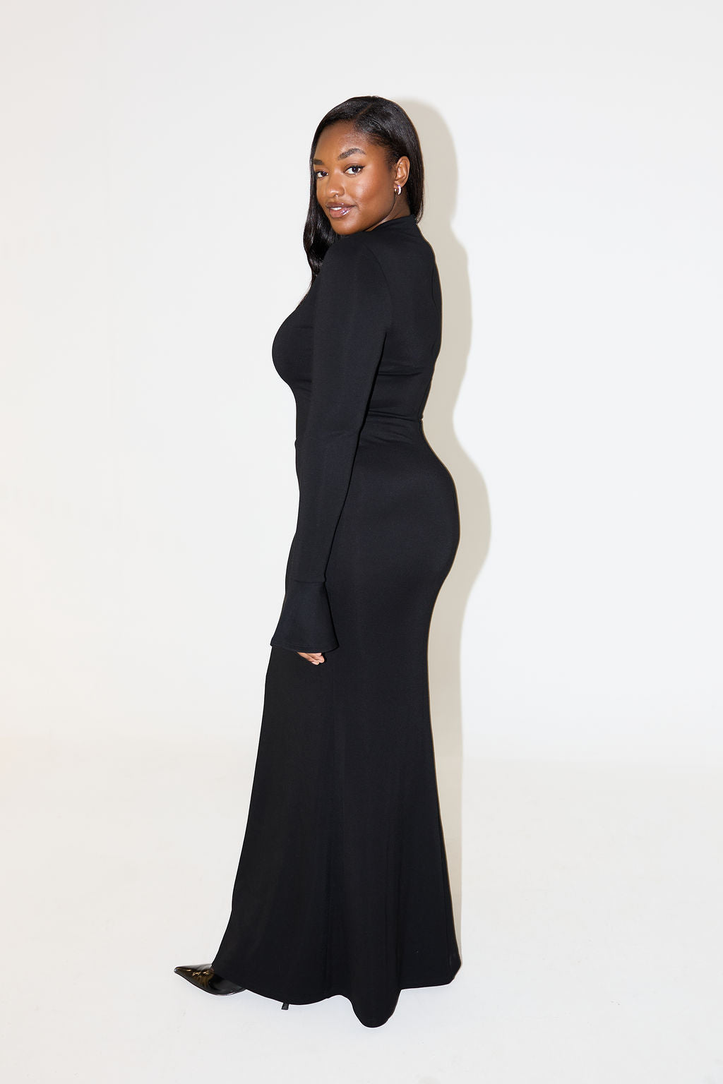 The Ultimate Muse Knitted Long Sleeve Maxi Dress