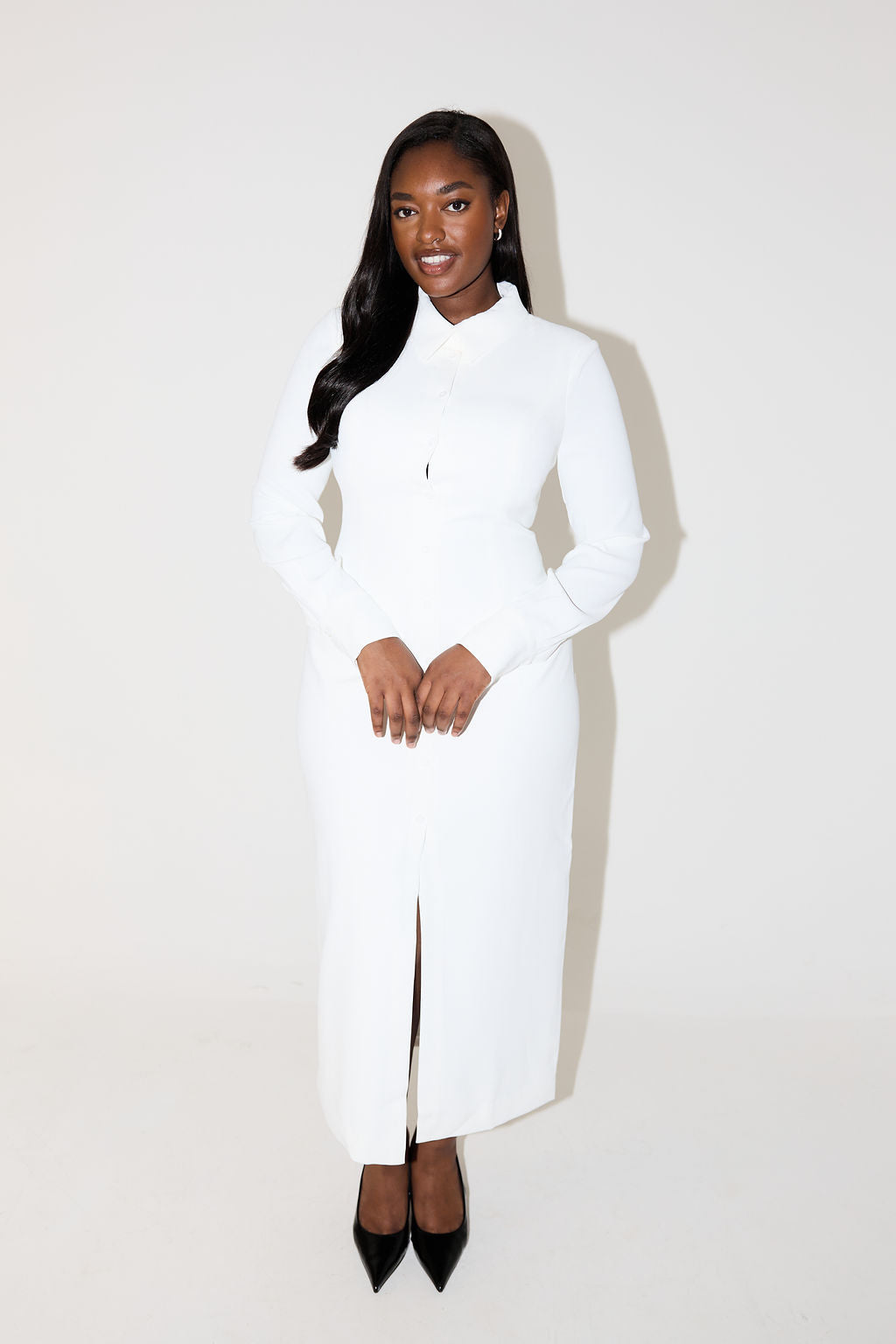 Long Sleeve Collar Maxi Dress Odd Muse Long Sleeve Collar Maxi Dress Odd Muse