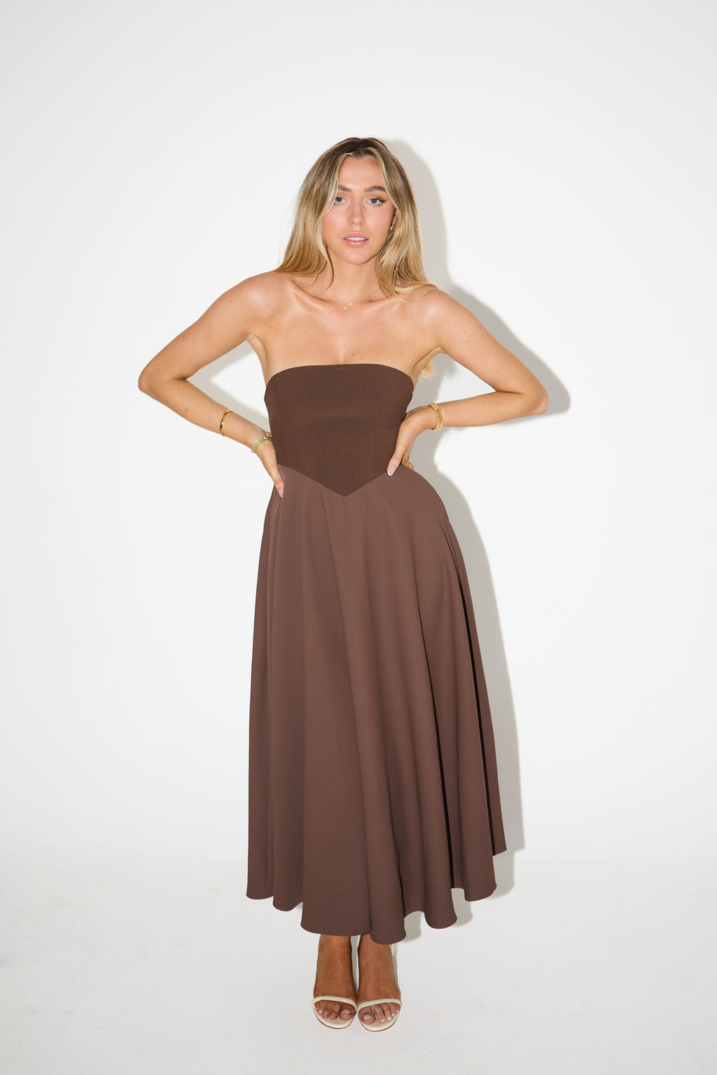 The Ultimate Muse Strapless Midi Dress