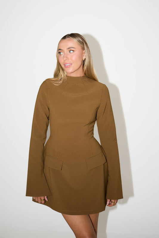 Split Sleeve Mini Dress