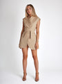 The Ultimate Muse Sleeveless Dress With Additional Belts | Camel