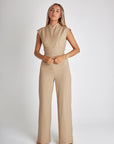 The Ultimate Muse Sleeveless Jumpsuit | Camel