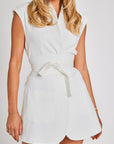 The Ultimate Muse Sleeveless Dress With Additional Belts | White