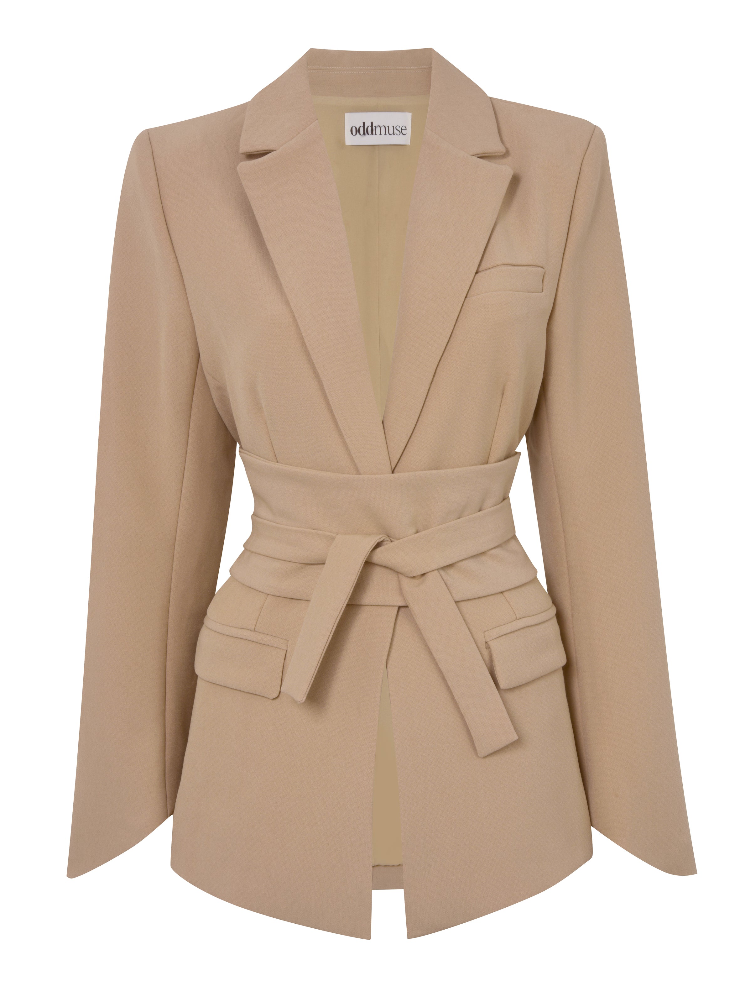 Ultimate Muse Blazer with Additional Belts | Camel