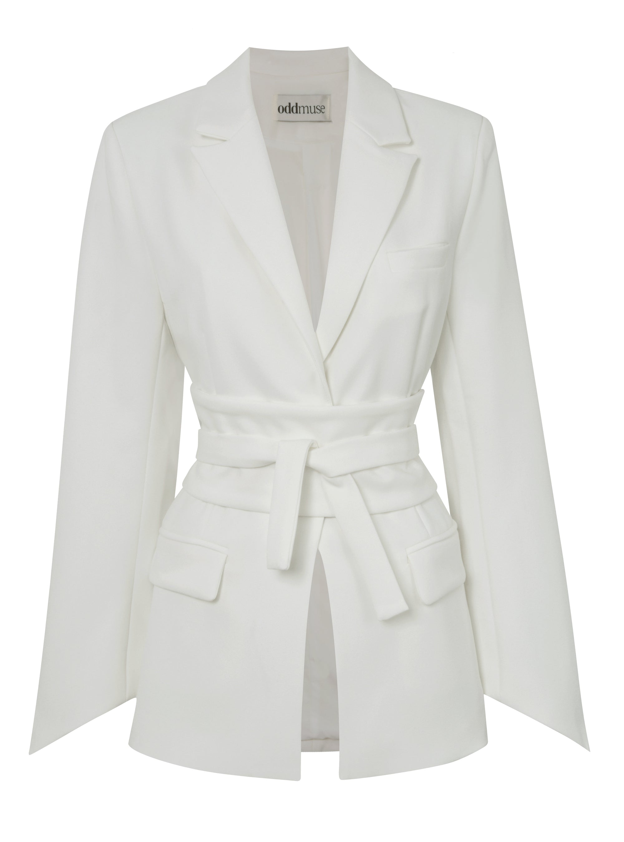 The Ultimate Muse Blazer With Additional Belts | White